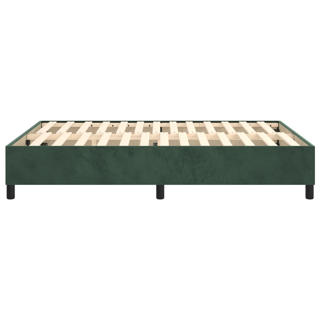 Boxspring bed 140x200 cm fluweel donkergroen is nu te koop bij PeponiXL, paradijselijk wonen!