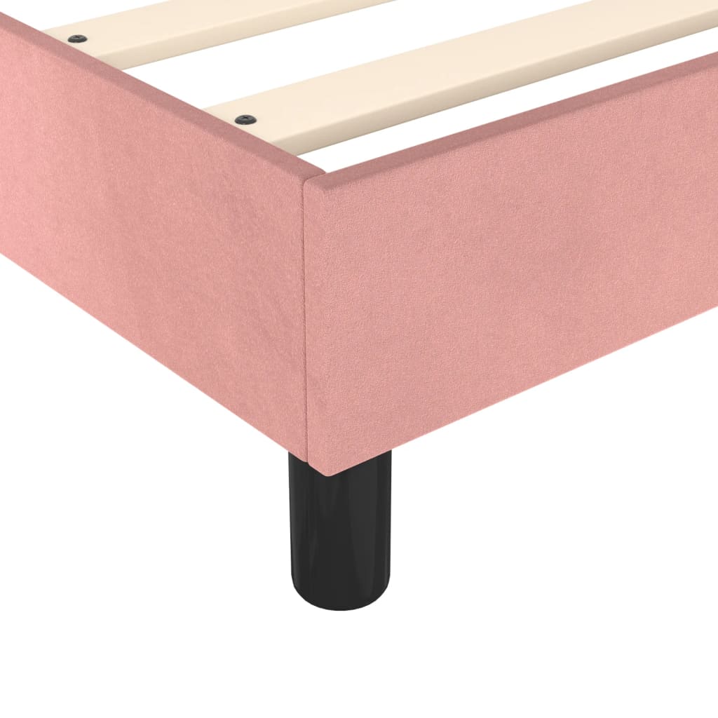 Boxspring bed fluweel roze 140x200 cm is nu te koop bij PeponiXL, paradijselijk wonen!
