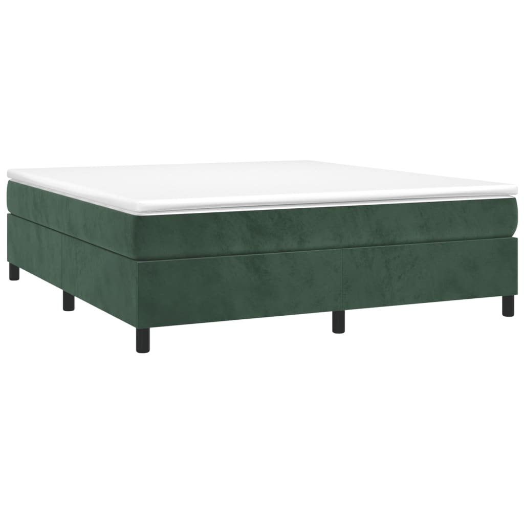 Boxspring bed 180x200 cm fluweel donkergroen is nu te koop bij PeponiXL, paradijselijk wonen!