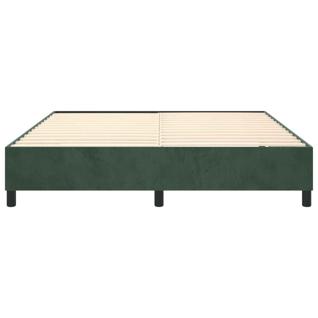 Boxspring bed 180x200 cm fluweel donkergroen is nu te koop bij PeponiXL, paradijselijk wonen!