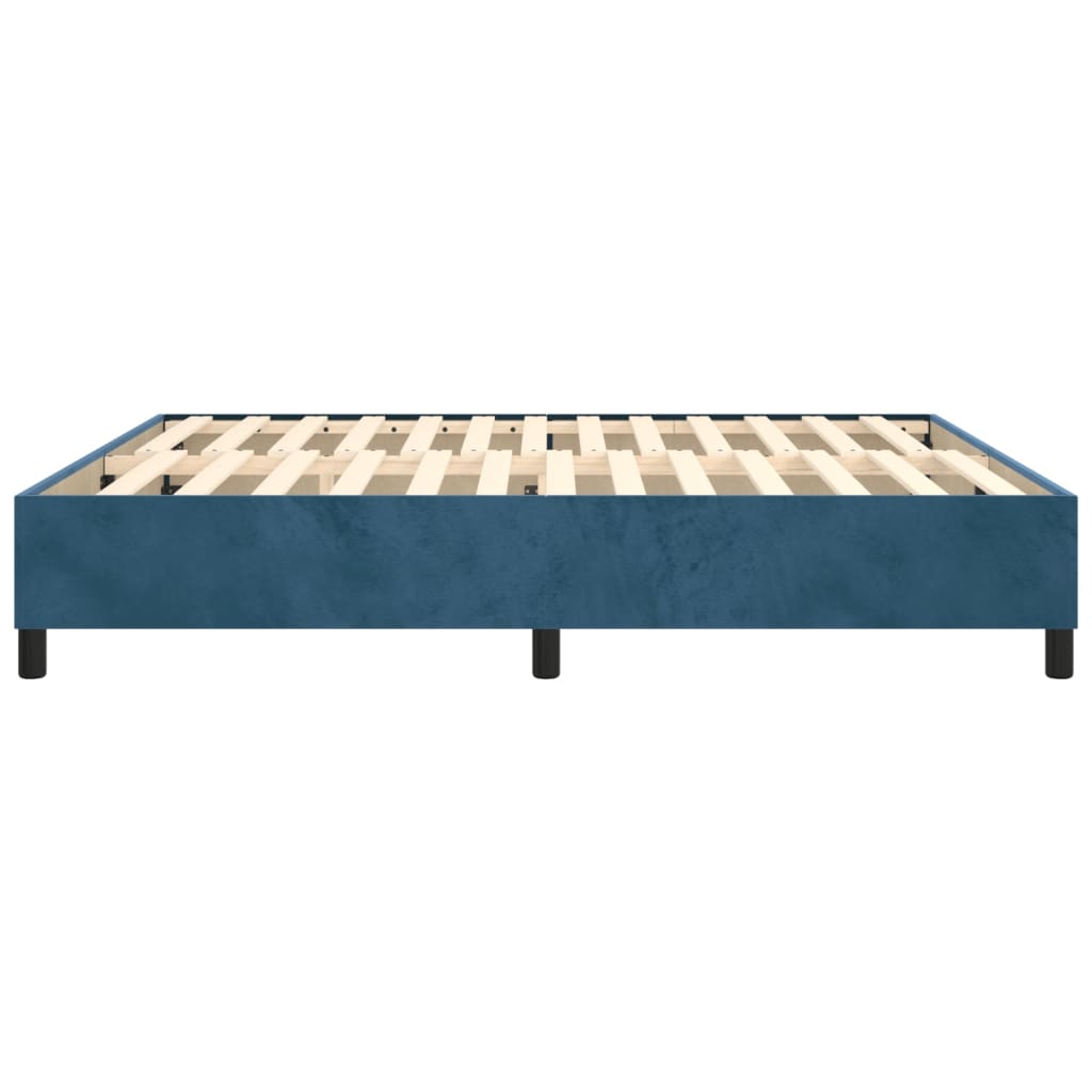 Boxspring bed 200x200 cm fluweel donkerblauw is nu te koop bij PeponiXL, paradijselijk wonen!