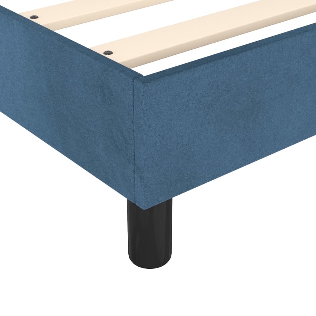 Boxspring bed 200x200 cm fluweel donkerblauw is nu te koop bij PeponiXL, paradijselijk wonen!