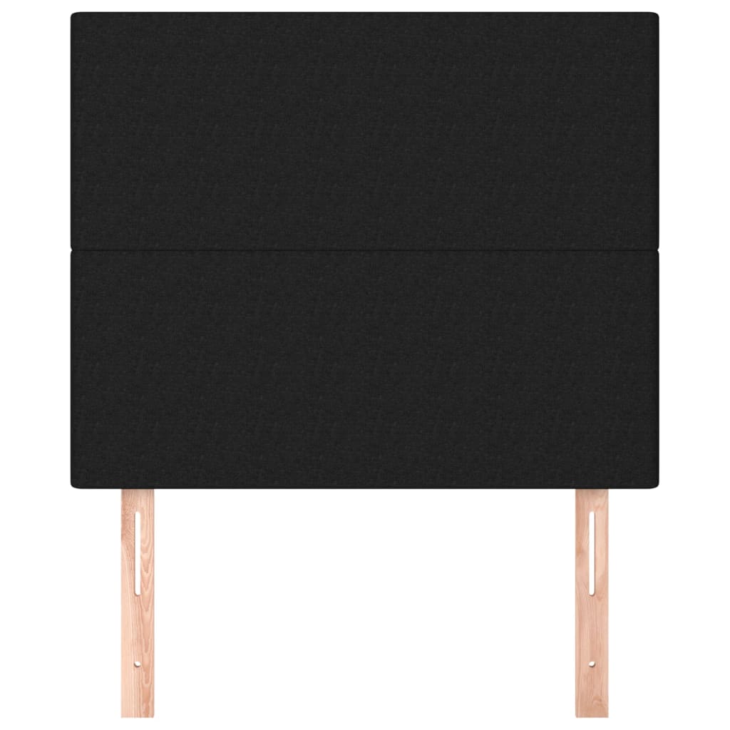 Hoofdbord zwart 80x5x118/128 cm stof is nu te koop bij PeponiXL, paradijselijk wonen!