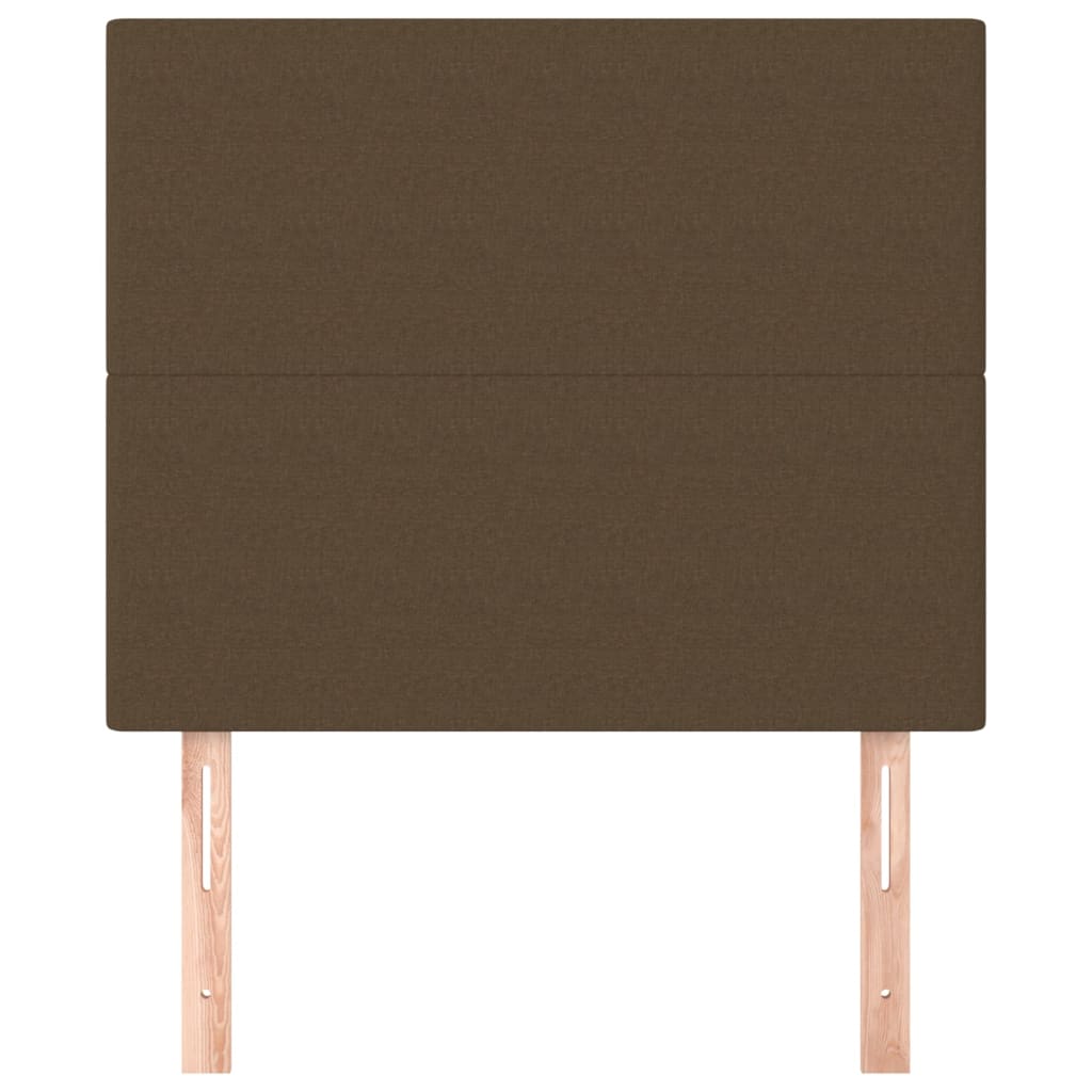 Hoofdbord donkerbruin 80x5x118/128 cm stof is nu te koop bij PeponiXL, paradijselijk wonen!