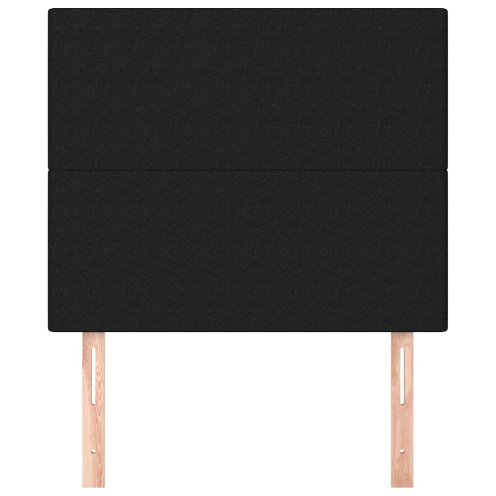 Hoofdbord zwart 90x5x118/128 cm stof is nu te koop bij PeponiXL, paradijselijk wonen!