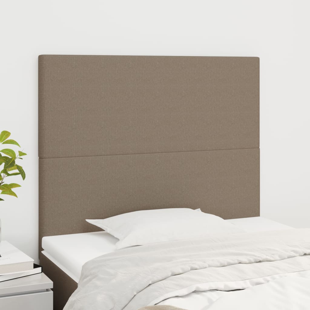 Hoofdbord taupe 90x5x118/128 cm Stof is nu te koop bij PeponiXL, paradijselijk wonen!