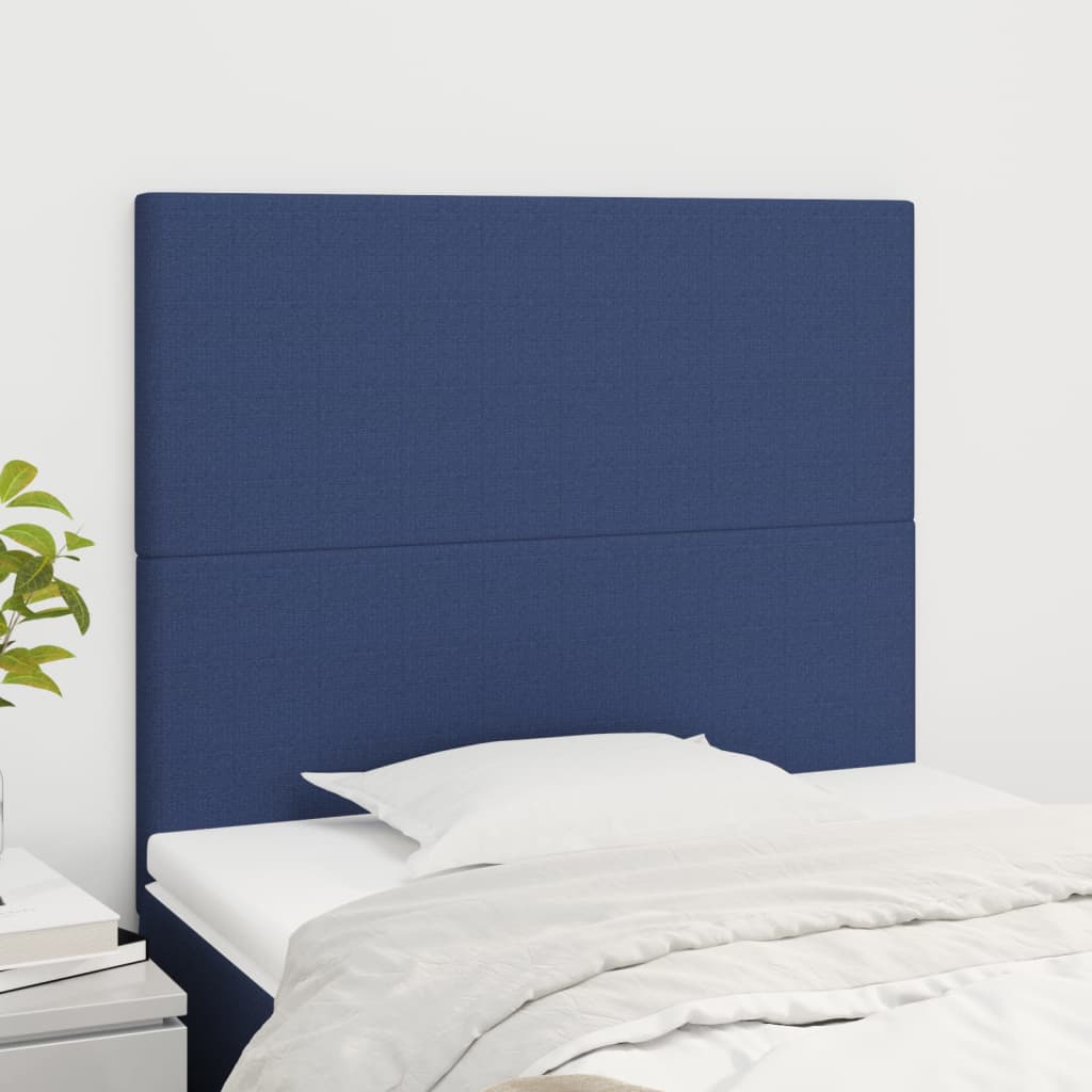Hoofdbord blauw 90x5x118/128 cm stof is nu te koop bij PeponiXL, paradijselijk wonen!