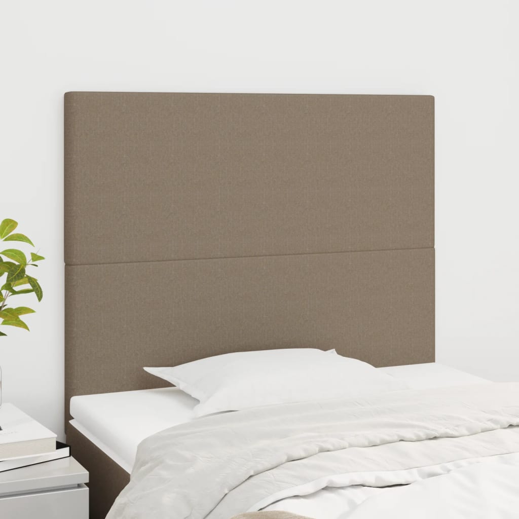 Hoofdbord taupe 100x5x118/128 cm Stof is nu te koop bij PeponiXL, paradijselijk wonen!
