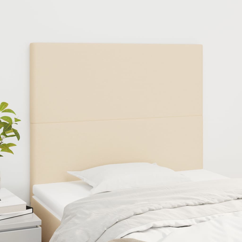 Hoofdbord crème 100x5x118/128 cm stof is nu te koop bij PeponiXL, paradijselijk wonen!