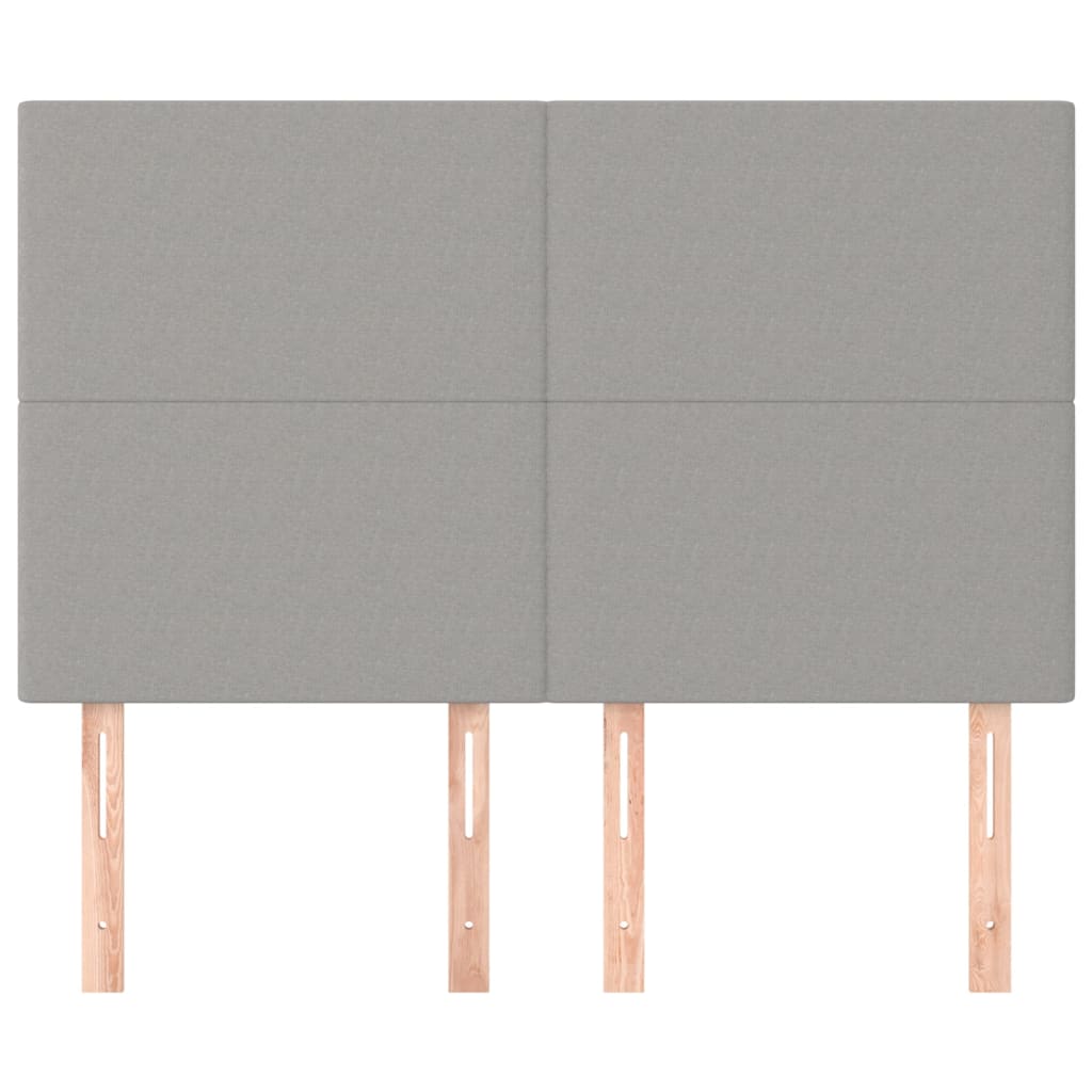 Hoofdbord lichtgrijs 144x5x118/128 cm stof is nu te koop bij PeponiXL, paradijselijk wonen!