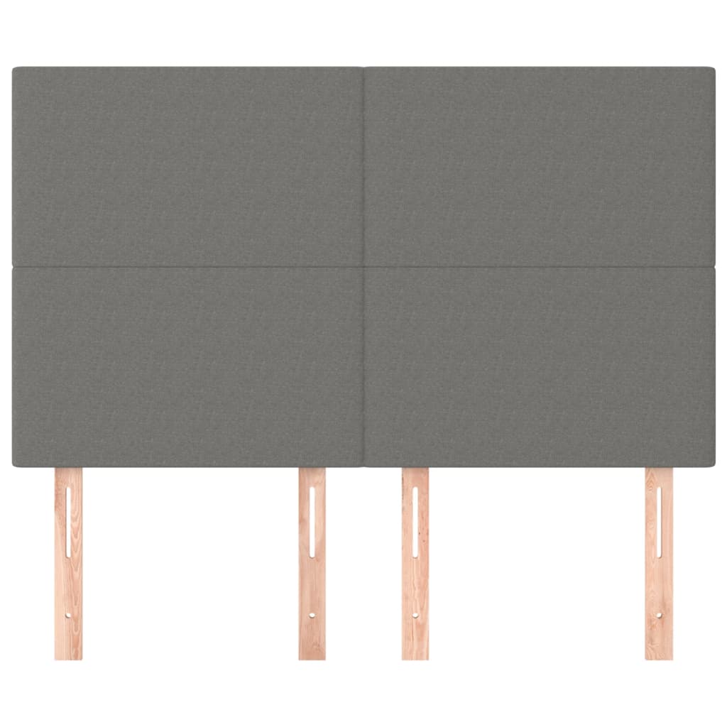 Hoofdbord donkergrijs 144x5x118/128 cm Stof is nu te koop bij PeponiXL, paradijselijk wonen!