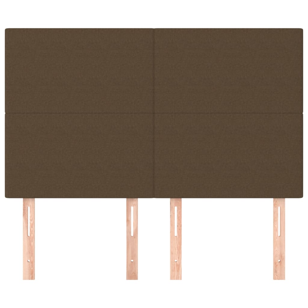 Hoofdbord donkerbruin 144x5x118/128 cm stof is nu te koop bij PeponiXL, paradijselijk wonen!