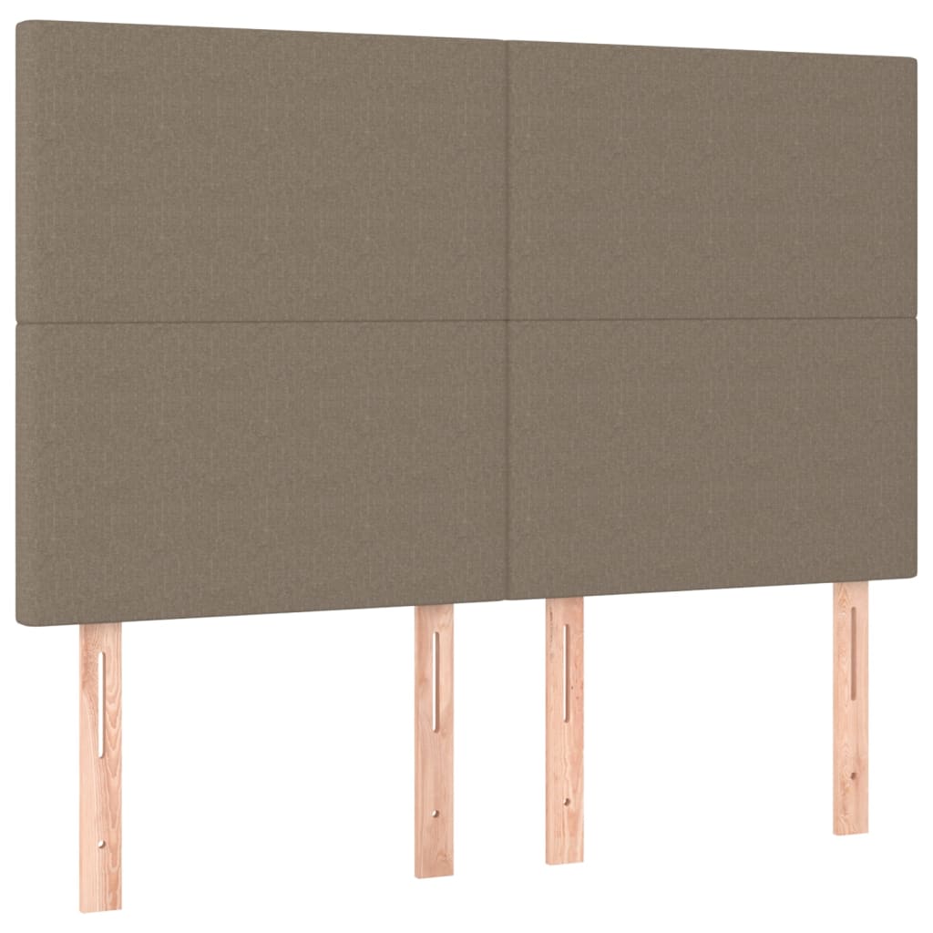 Hoofdbord taupe 144x5x118/128 cm Stof is nu te koop bij PeponiXL, paradijselijk wonen!