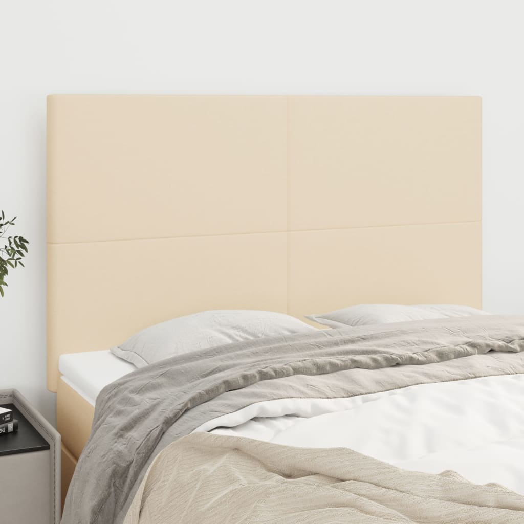 Hoofdbord crème 144x5x118/128 cm stof is nu te koop bij PeponiXL, paradijselijk wonen!