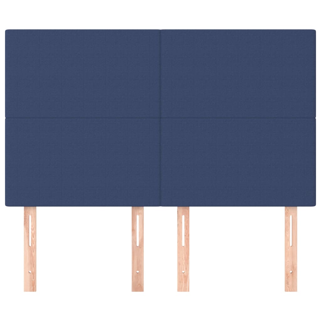 Hoofdbord blauw 144x5x118/128 cm stof is nu te koop bij PeponiXL, paradijselijk wonen!