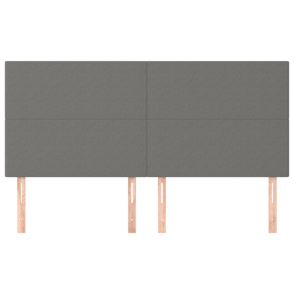 Hoofdbord donkergrijs 160x5x118/128 cm Stof is nu te koop bij PeponiXL, paradijselijk wonen!