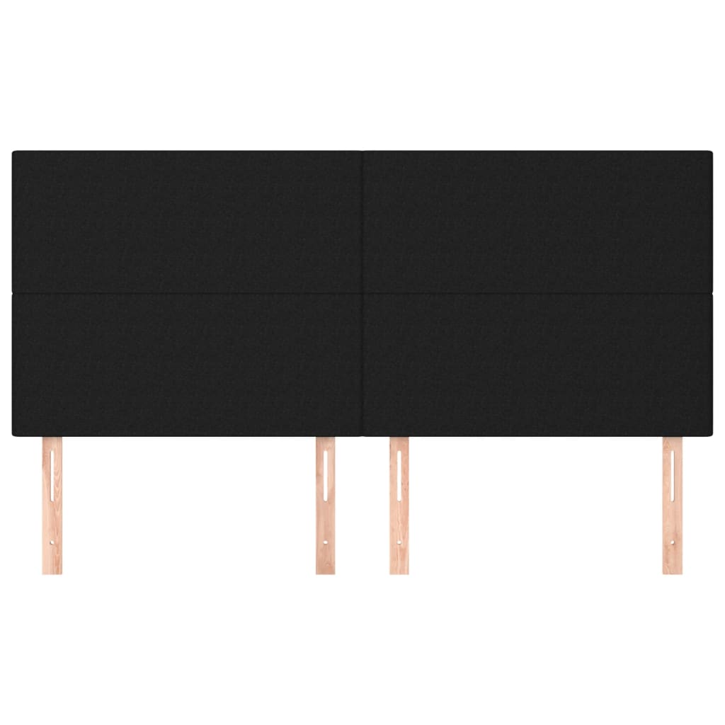 Hoofdbord zwart 160x5x118/128 cm stof is nu te koop bij PeponiXL, paradijselijk wonen!