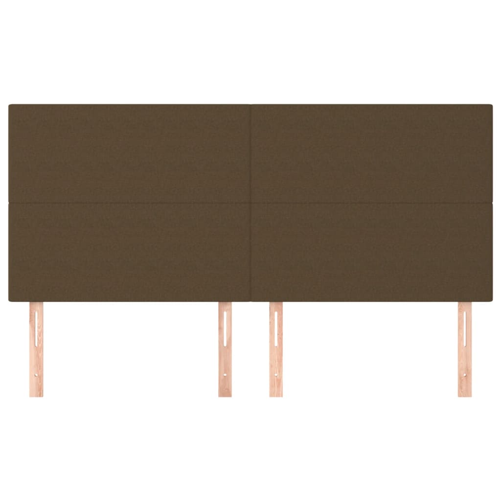Hoofdbord donkerbruin 160x5x118/128 cm stof is nu te koop bij PeponiXL, paradijselijk wonen!