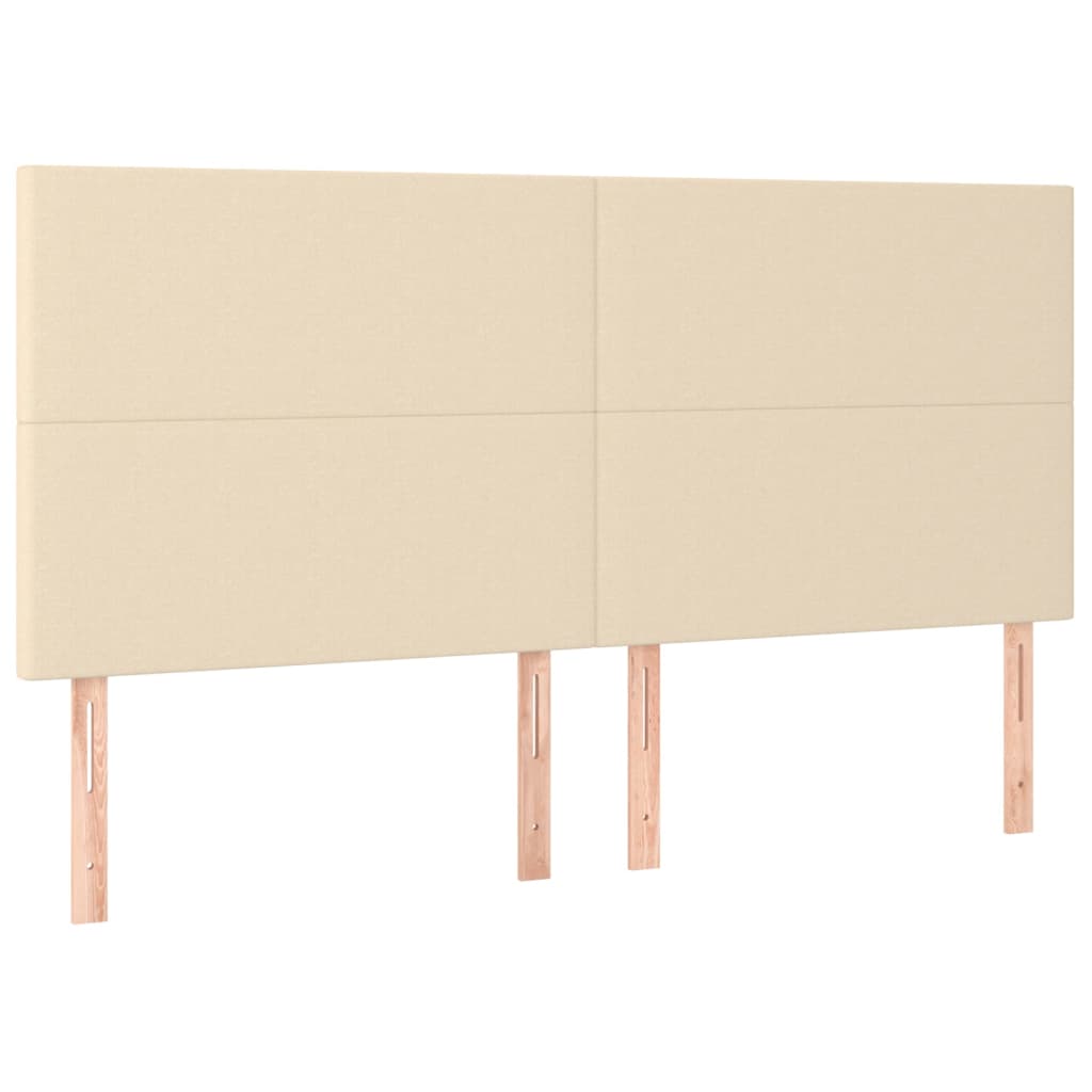 Hoofdbord crème 160x5x118/128 cm stof is nu te koop bij PeponiXL, paradijselijk wonen!
