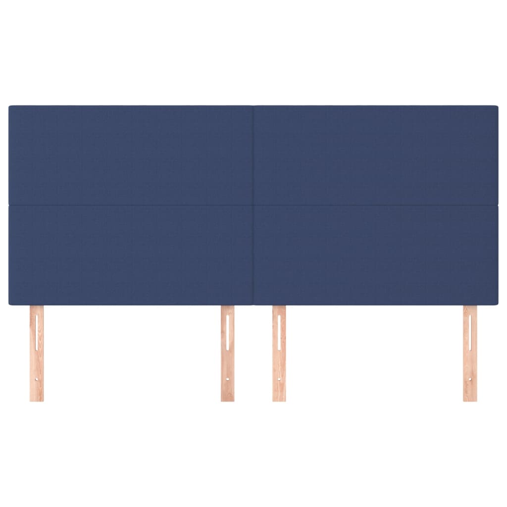 Hoofdbord blauw 160x5x118/128 cm stof is nu te koop bij PeponiXL, paradijselijk wonen!