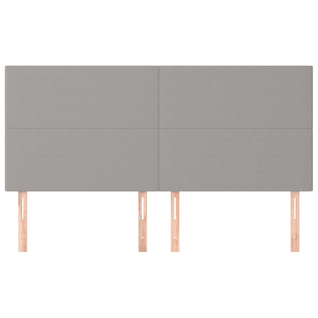 Hoofdbord lichtgrijs 180x5x118/128 cm stof is nu te koop bij PeponiXL, paradijselijk wonen!
