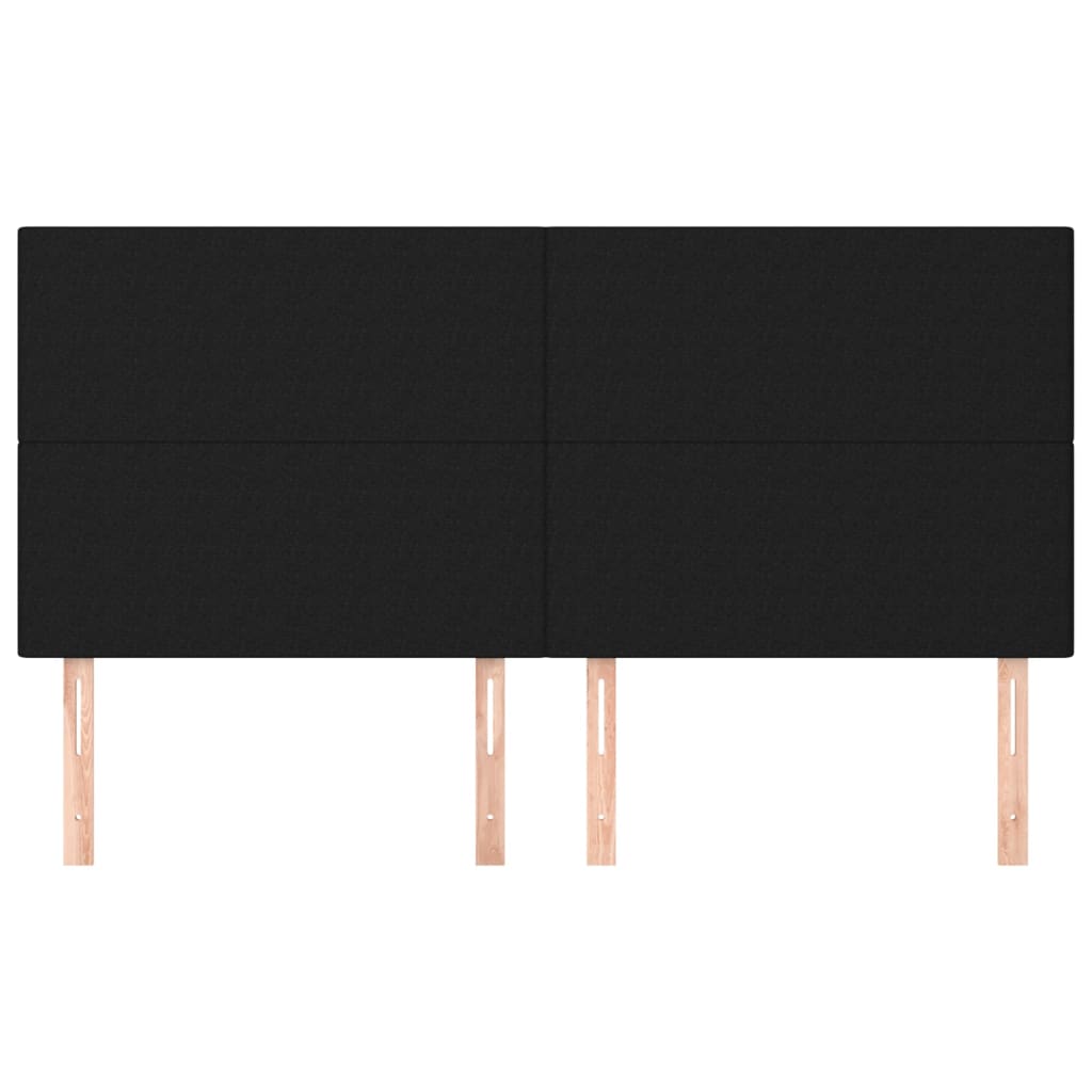 Hoofdbord zwart 180x5x118/128 cm stof is nu te koop bij PeponiXL, paradijselijk wonen!