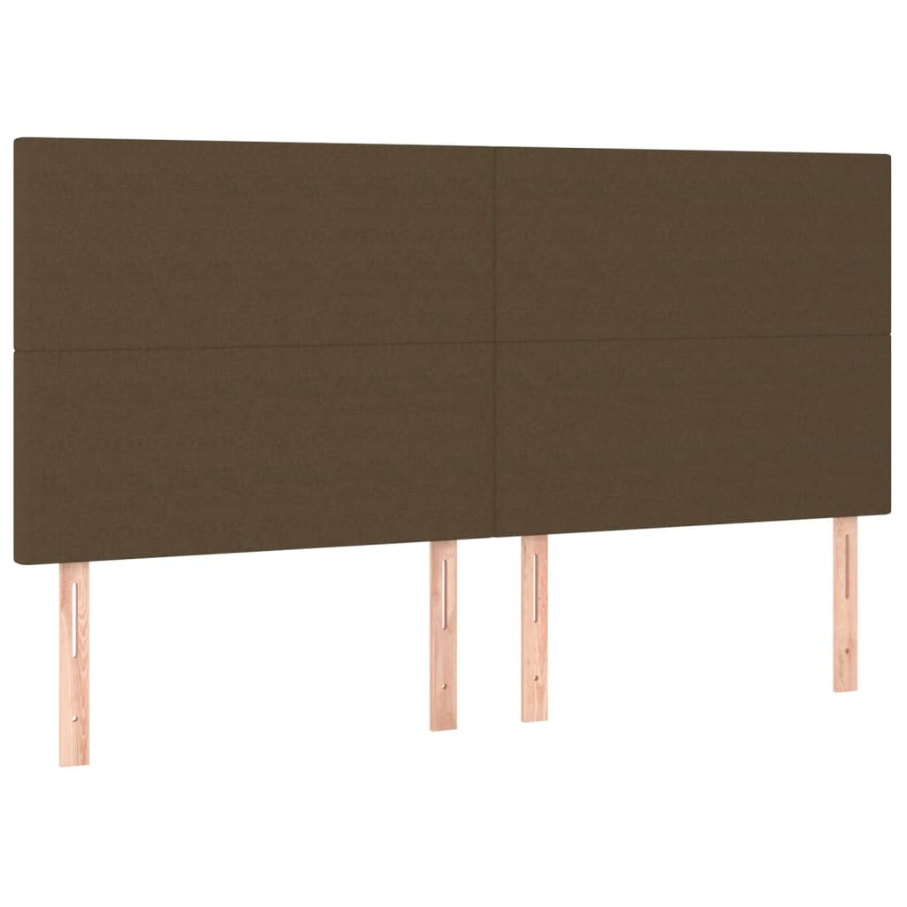 Hoofdbord donkerbruin 180x5x118/128 cm stof is nu te koop bij PeponiXL, paradijselijk wonen!
