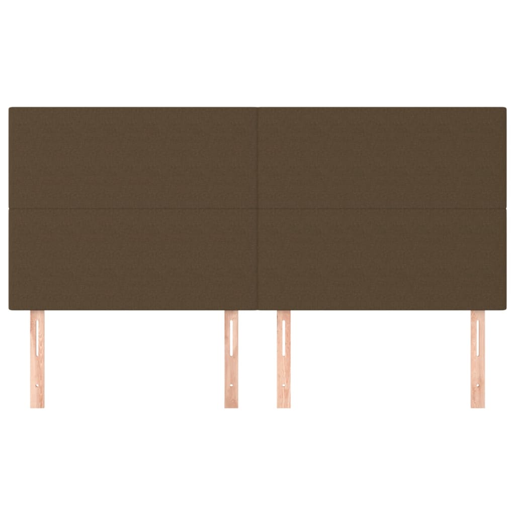 Hoofdbord donkerbruin 180x5x118/128 cm stof is nu te koop bij PeponiXL, paradijselijk wonen!
