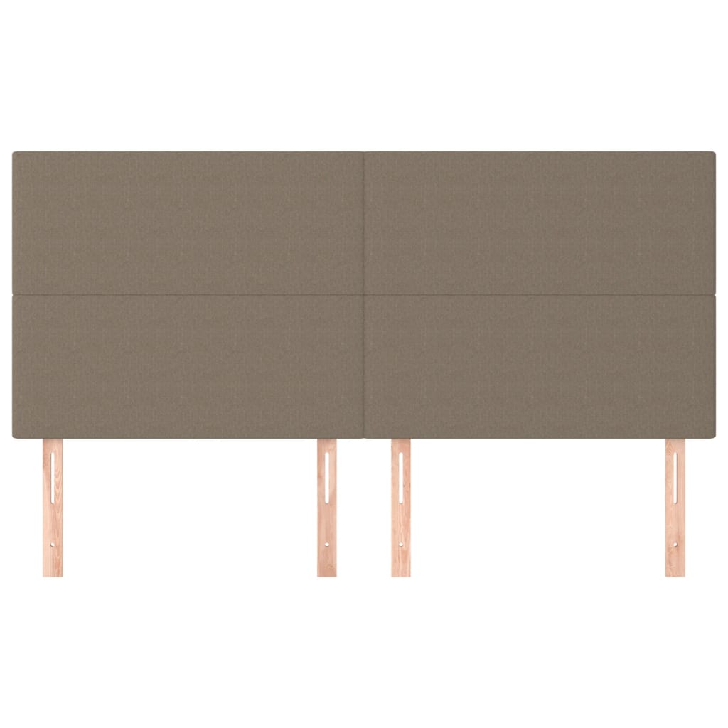 Hoofdbord taupe 180x5x118/128 cm Stof is nu te koop bij PeponiXL, paradijselijk wonen!