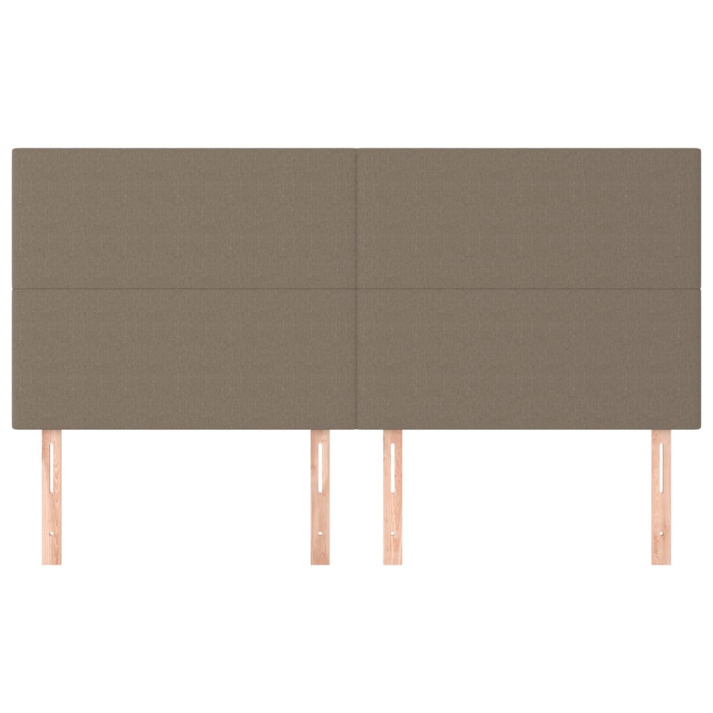 Hoofdbord taupe 200x5x118/128 cm Stof is nu te koop bij PeponiXL, paradijselijk wonen!