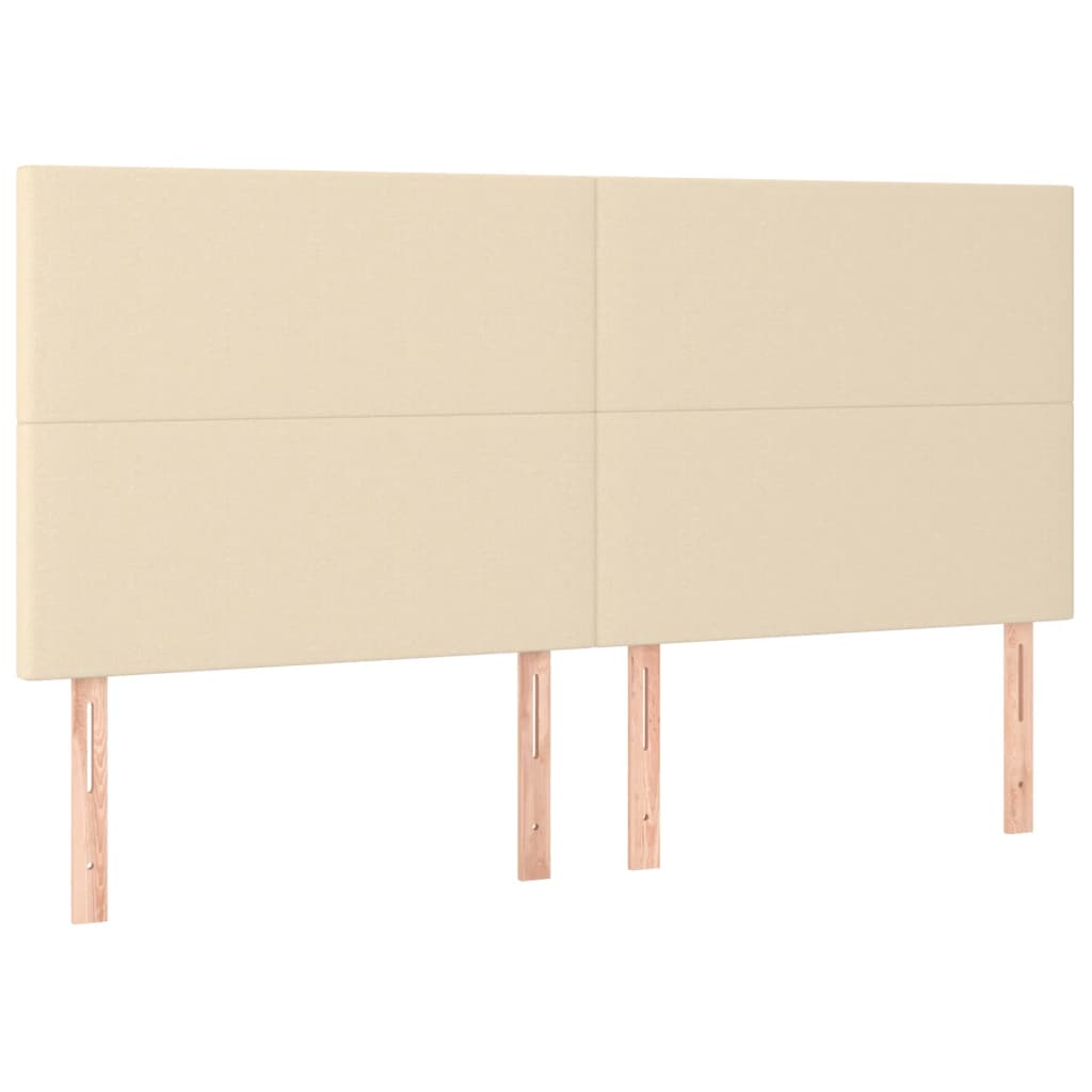 Hoofdbord crème 200x5x118/128 cm stof is nu te koop bij PeponiXL, paradijselijk wonen!