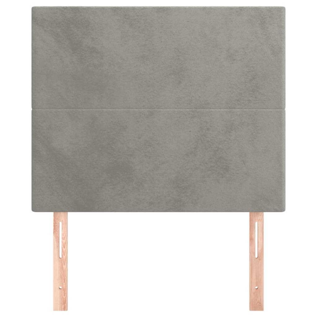 Hoofdbord lichtgrijs 80x5x118/128 cm fluweel is nu te koop bij PeponiXL, paradijselijk wonen!