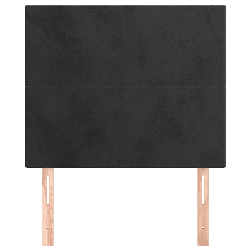 Hoofdbord zwart 80x5x118/128 cm fluweel is nu te koop bij PeponiXL, paradijselijk wonen!