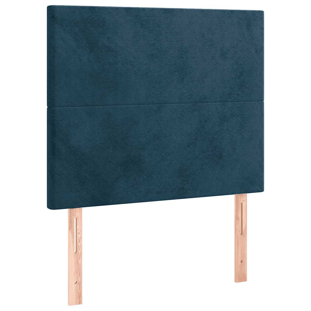 Hoofdbord donkerblauw 80x5x118/128 cm fluweel is nu te koop bij PeponiXL, paradijselijk wonen!