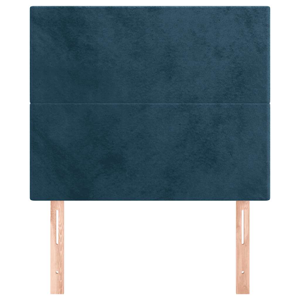 Hoofdbord donkerblauw 80x5x118/128 cm fluweel is nu te koop bij PeponiXL, paradijselijk wonen!