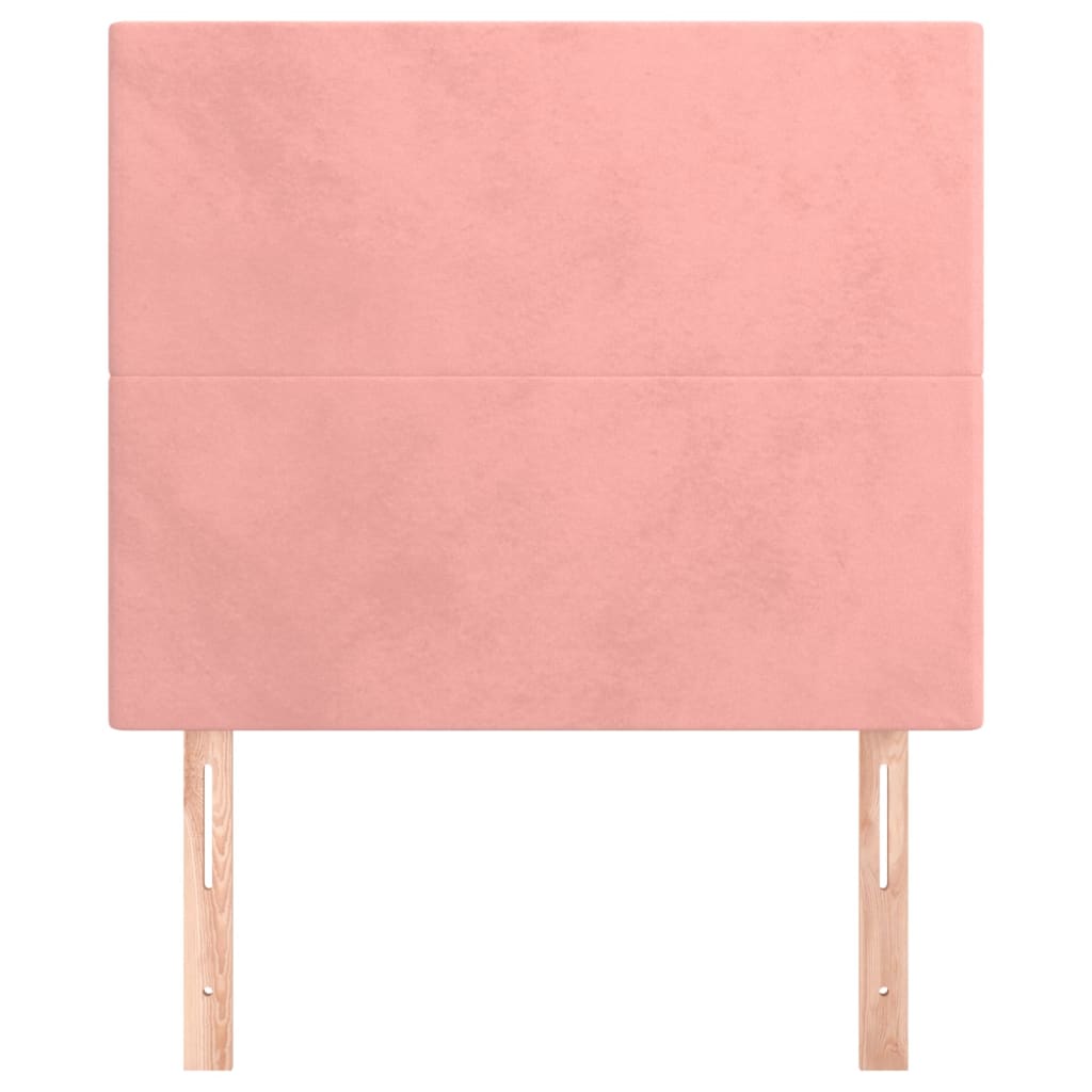 Hoofdbord roze 80x5x118/128 cm fluweel is nu te koop bij PeponiXL, paradijselijk wonen!