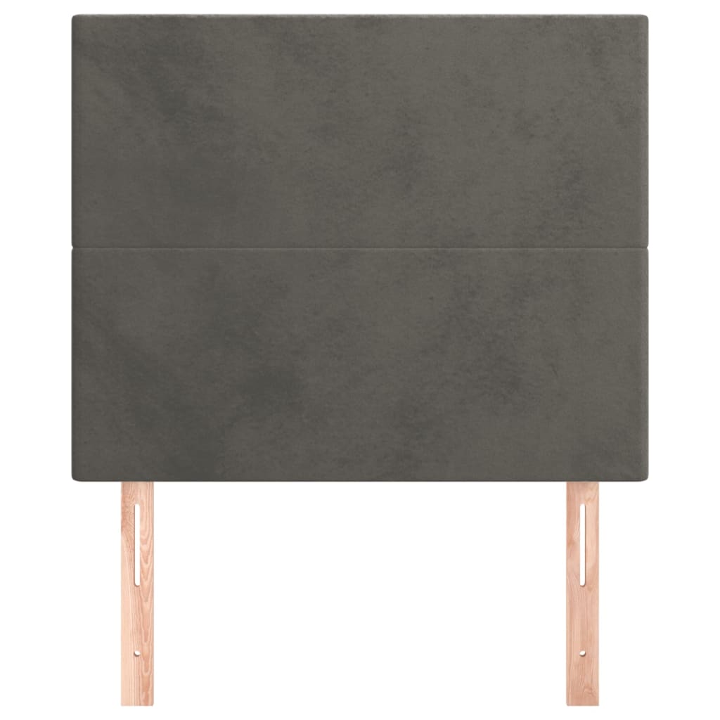 Hoofdbord donkergrijs 90x5x118/128 cm fluweel is nu te koop bij PeponiXL, paradijselijk wonen!