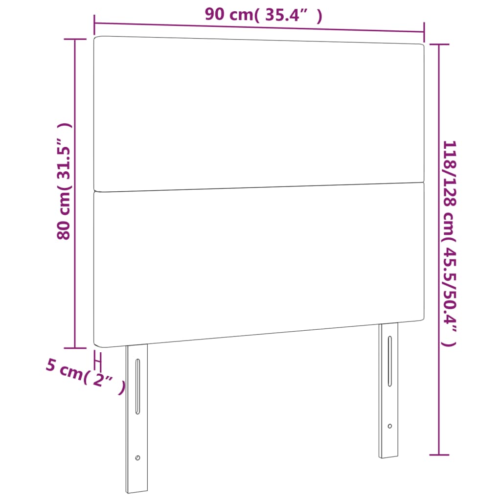 Hoofdbord donkergrijs 90x5x118/128 cm fluweel is nu te koop bij PeponiXL, paradijselijk wonen!