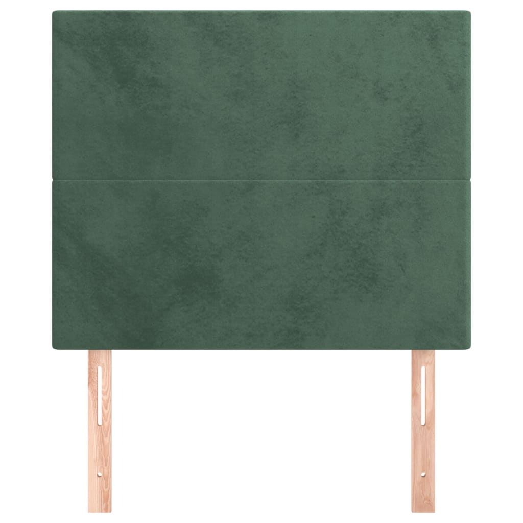Hoofdbord donkergroen 90x5x118/128 cm fluweel is nu te koop bij PeponiXL, paradijselijk wonen!