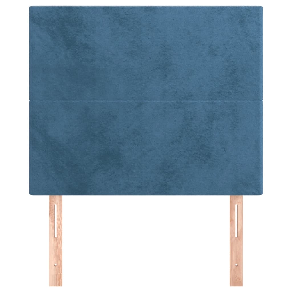 Hoofdbord donkerblauw 90x5x118/128 cm fluweel is nu te koop bij PeponiXL, paradijselijk wonen!