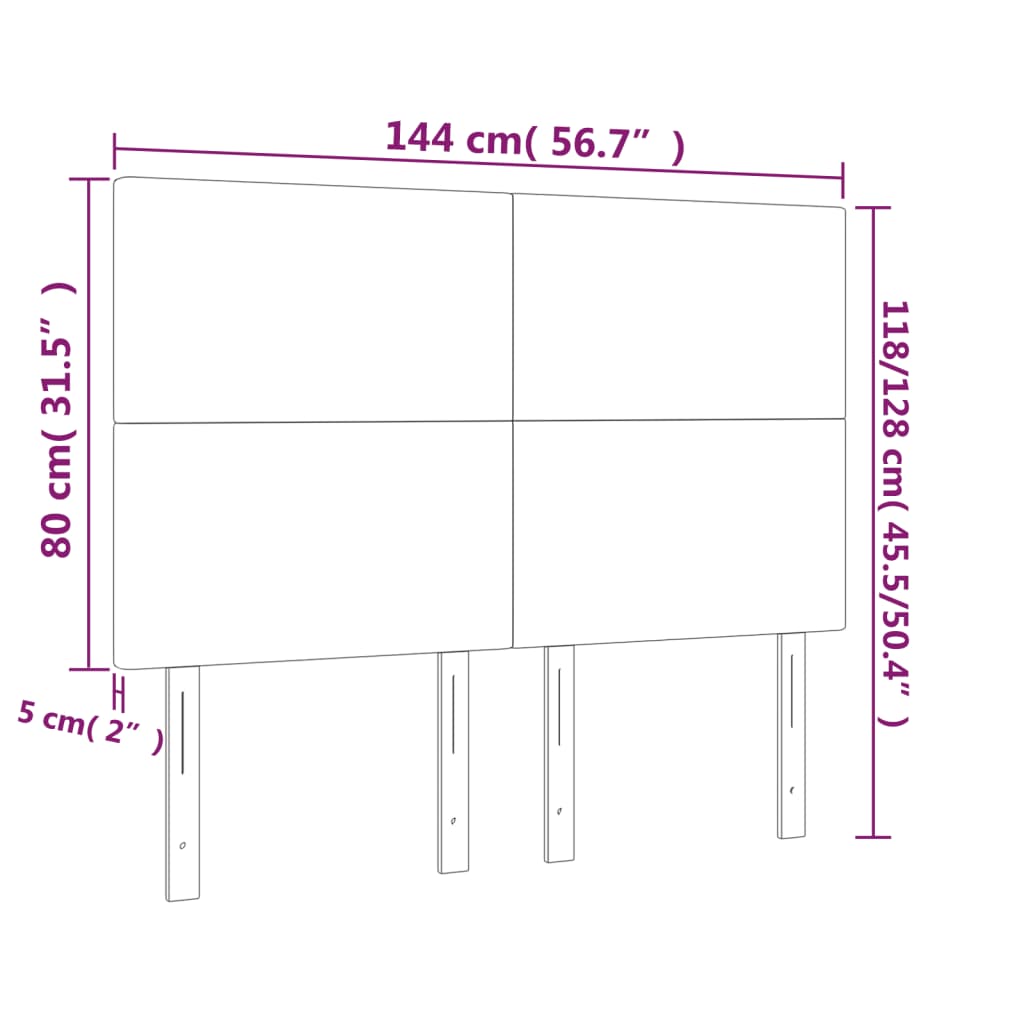 Hoofdbord roze 144x5x118/128 cm fluweel is nu te koop bij PeponiXL, paradijselijk wonen!