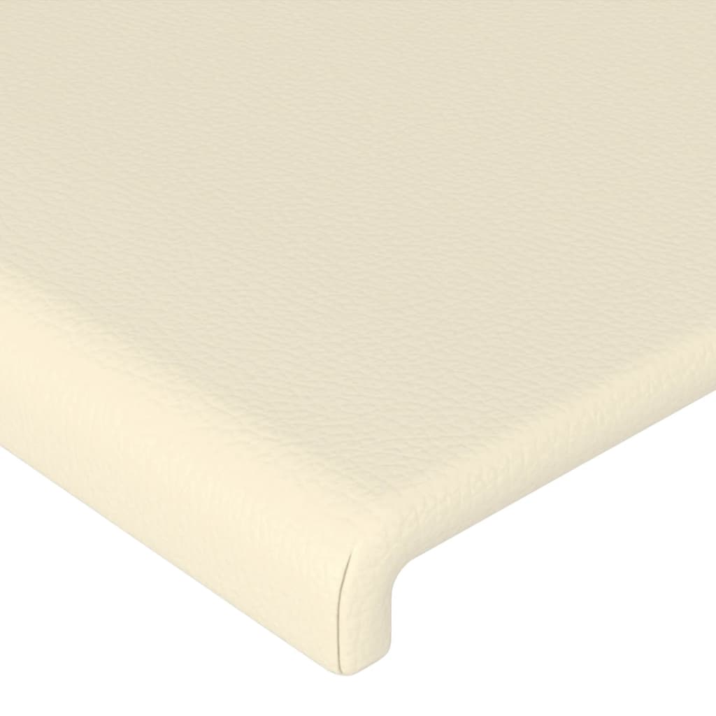 Hoofdbord crème 90x5x118/128 cm kunstleer is nu te koop bij PeponiXL, paradijselijk wonen!