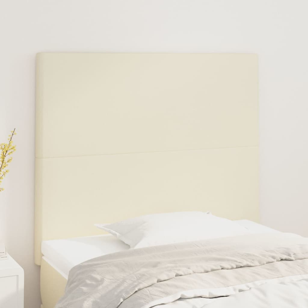 Hoofdbord crème 90x5x118/128 cm kunstleer is nu te koop bij PeponiXL, paradijselijk wonen!
