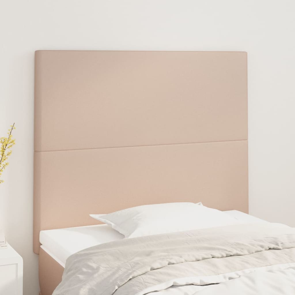 Hoofdbord cappuccino 90x5x118/128 cm Kunstleer is nu te koop bij PeponiXL, paradijselijk wonen!