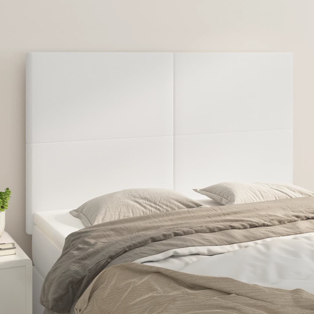 Hoofdbord wit 144x5x118/128 cm kunstleer is nu te koop bij PeponiXL, paradijselijk wonen!