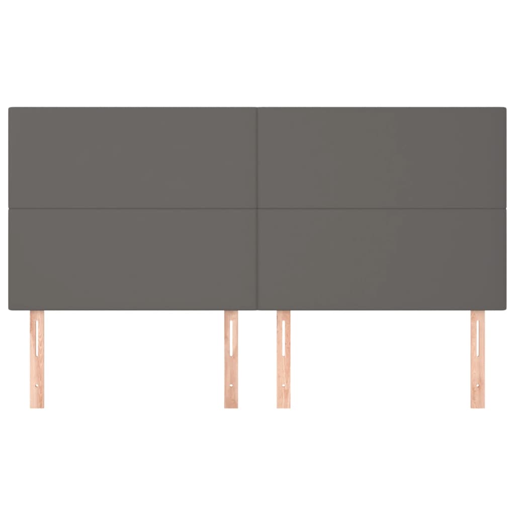 Hoofdbord grijs 160x5x118/128 cm kunstleer is nu te koop bij PeponiXL, paradijselijk wonen!