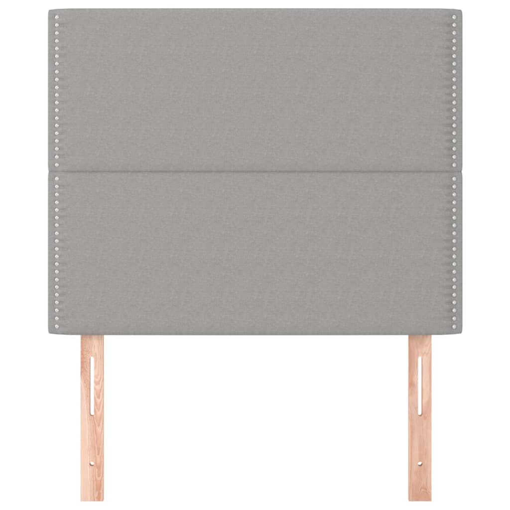 Hoofdbord lichtgrijs 100x5x118/128 cm stof is nu te koop bij PeponiXL, paradijselijk wonen!