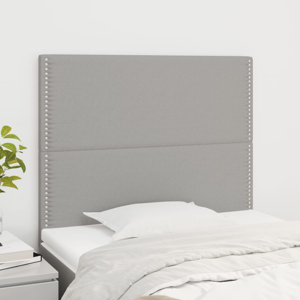Hoofdbord lichtgrijs 100x5x118/128 cm stof is nu te koop bij PeponiXL, paradijselijk wonen!