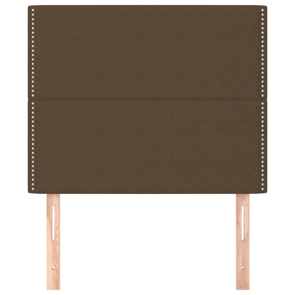 Hoofdbord donkerbruin 100x5x118/128 cm Stof is nu te koop bij PeponiXL, paradijselijk wonen!