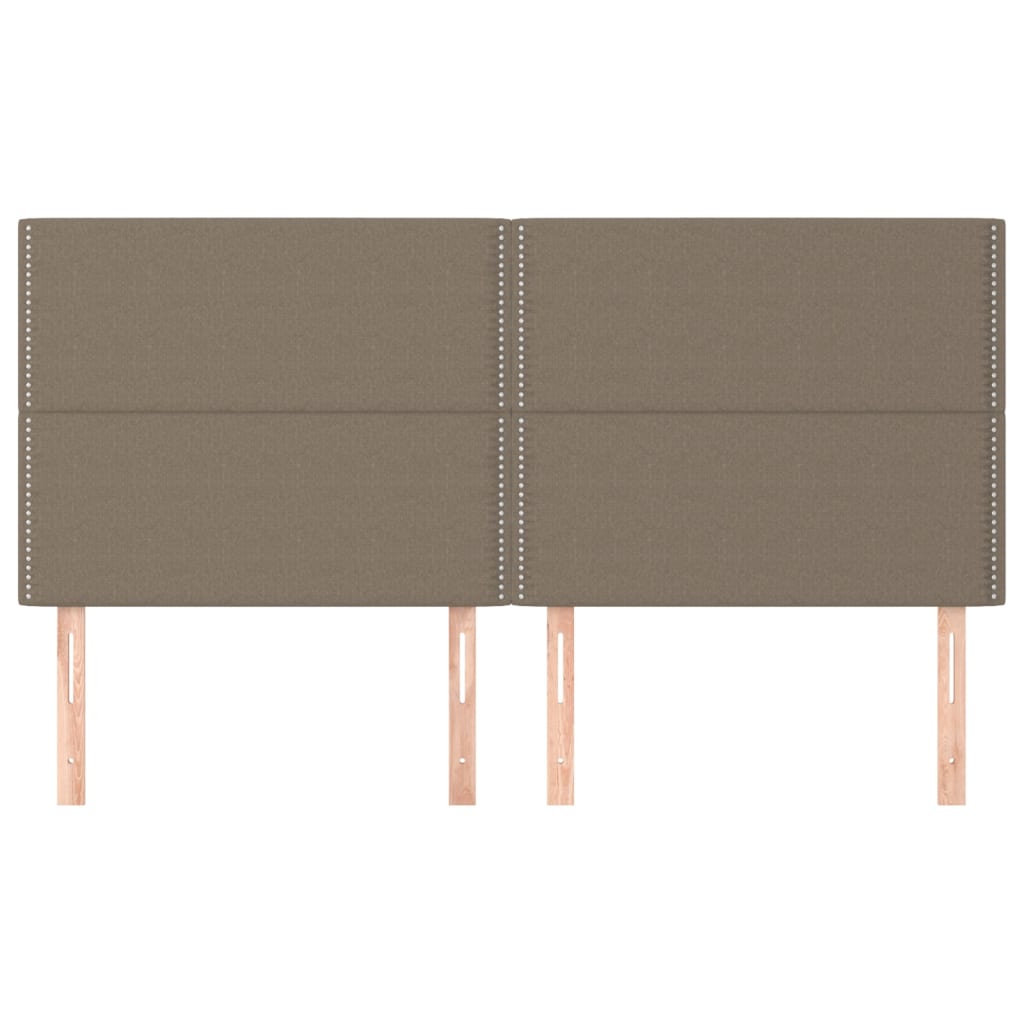 Hoofdbord taupe 180x5x118/128 cm Stof is nu te koop bij PeponiXL, paradijselijk wonen!